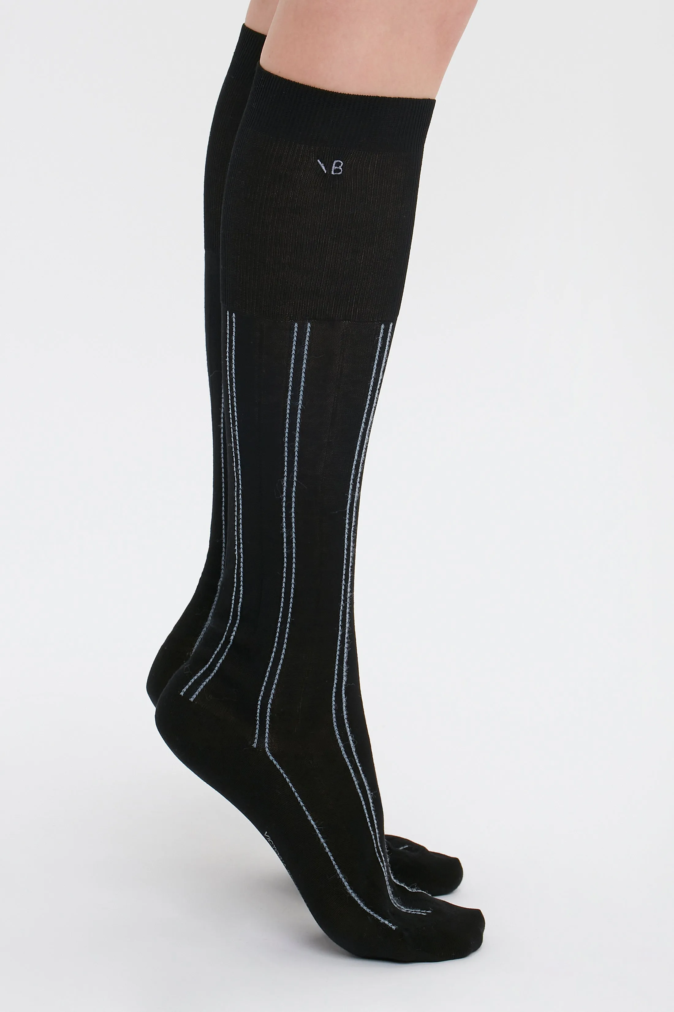Superfine Rib Socks In Black sold by Victoria Beckham product image thumbnail 3