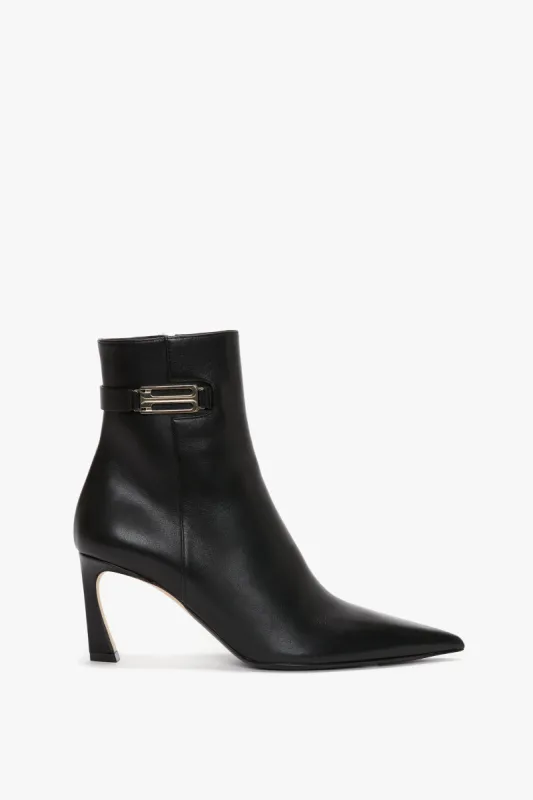 Pointed Toe Half Boot In Black Leather sold by Victoria Beckham