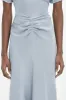 Exclusive Gathered Waist Midi Dress In Pebble sold by Victoria Beckham