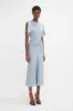 Exclusive Gathered Waist Midi Dress In Pebble sold by Victoria Beckham