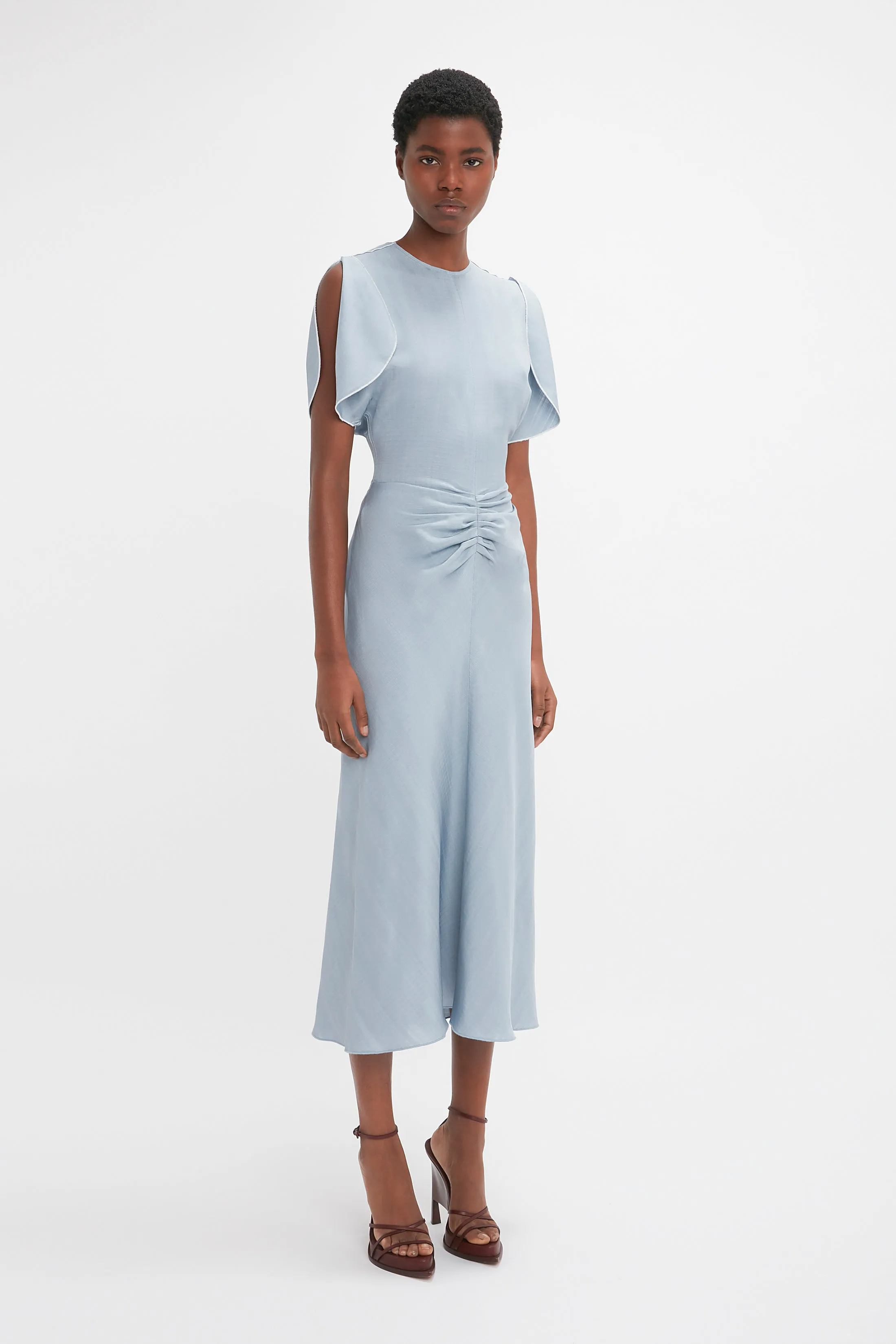 【Victoria Beckham】クレープミディドレス VICTORIA BECKHAM クレープミディドレス ホワイト