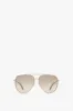 Classic Aviator in Mirrored Gold sold by Victoria Beckham
