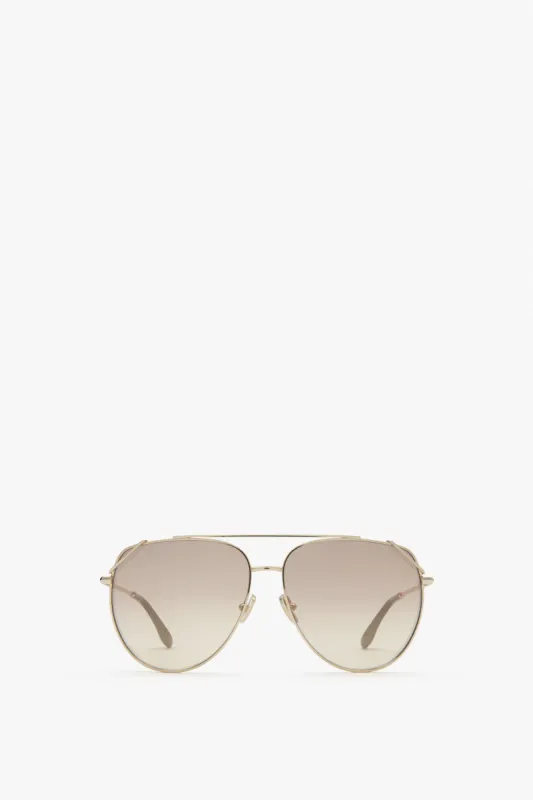 Classic Aviator in Mirrored Gold sold by Victoria Beckham