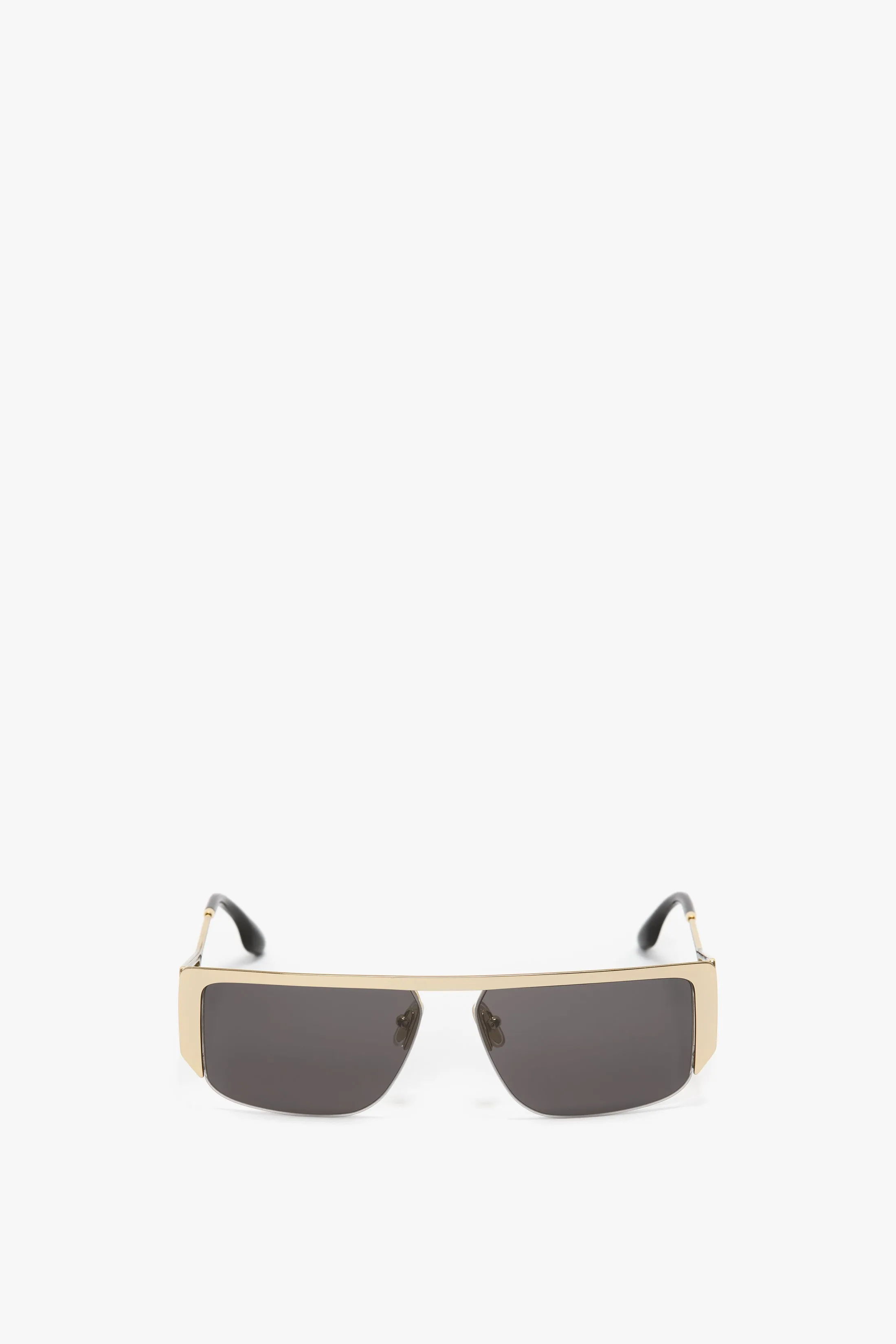 Flat Top Rectangular Sunglasses In Gold-Grey sold by Victoria Beckham