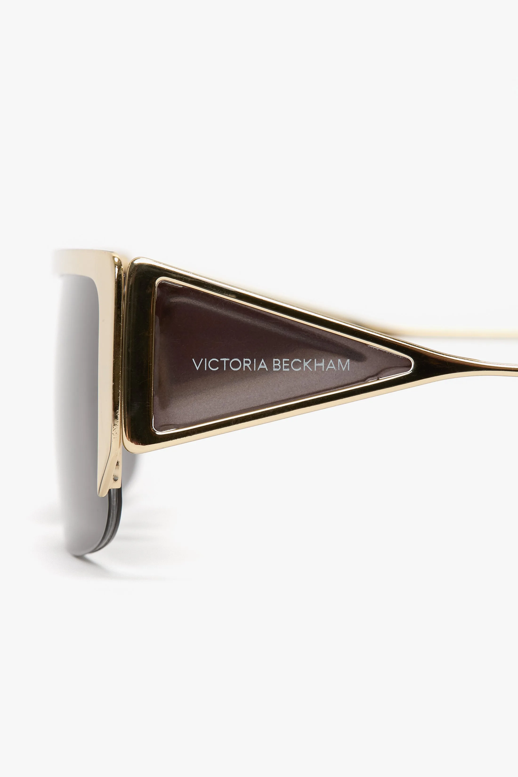 Flat Top Rectangular Sunglasses In Gold-Grey sold by Victoria Beckham product image thumbnail 4