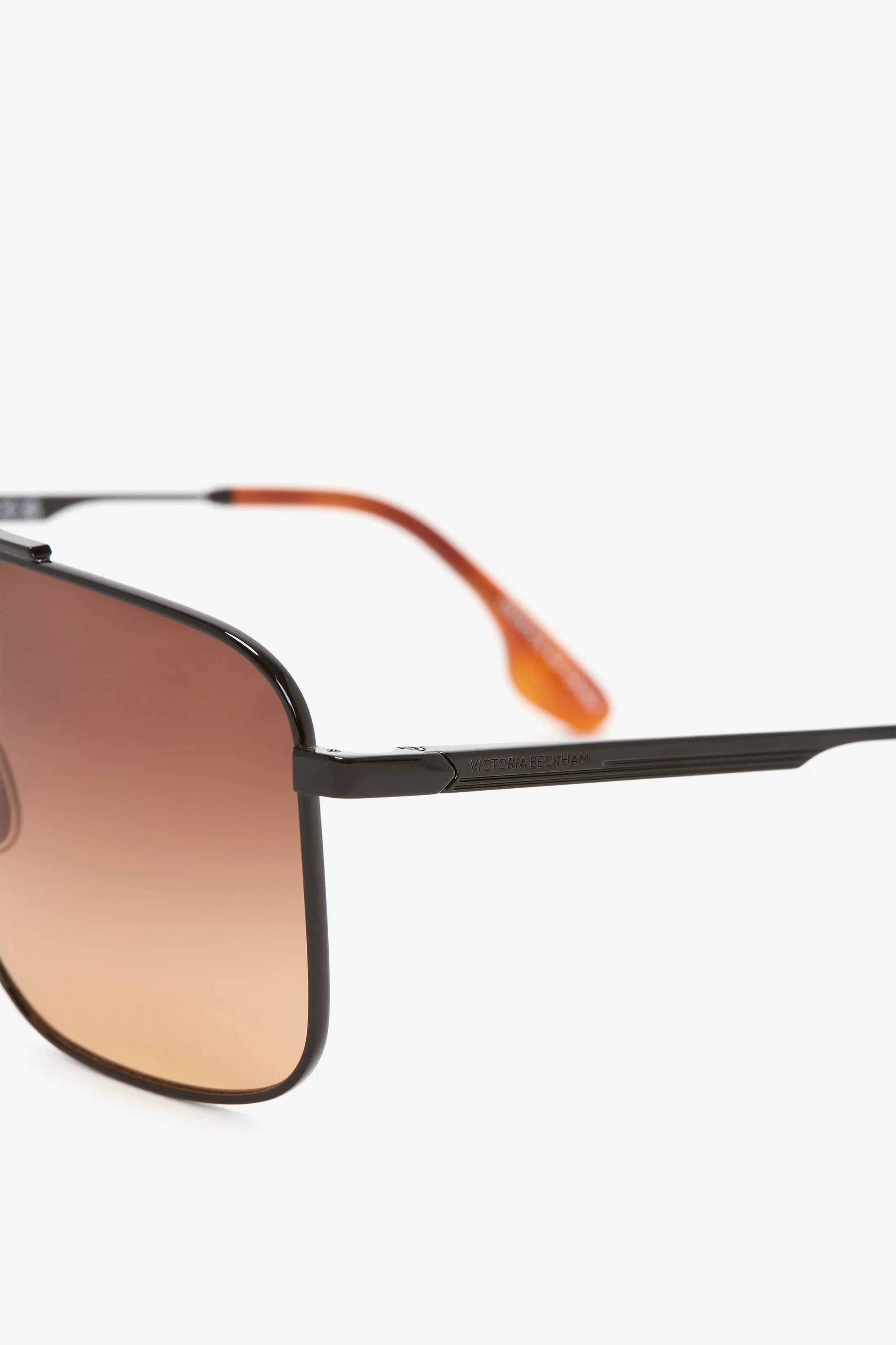 Double Bridge V-Line Navigator In Gold-Black-Brown sold by Victoria Beckham product image thumbnail 5