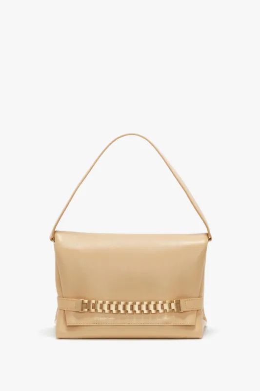 Chain Pouch Bag With Strap In Sesame Leather sold by Victoria Beckham