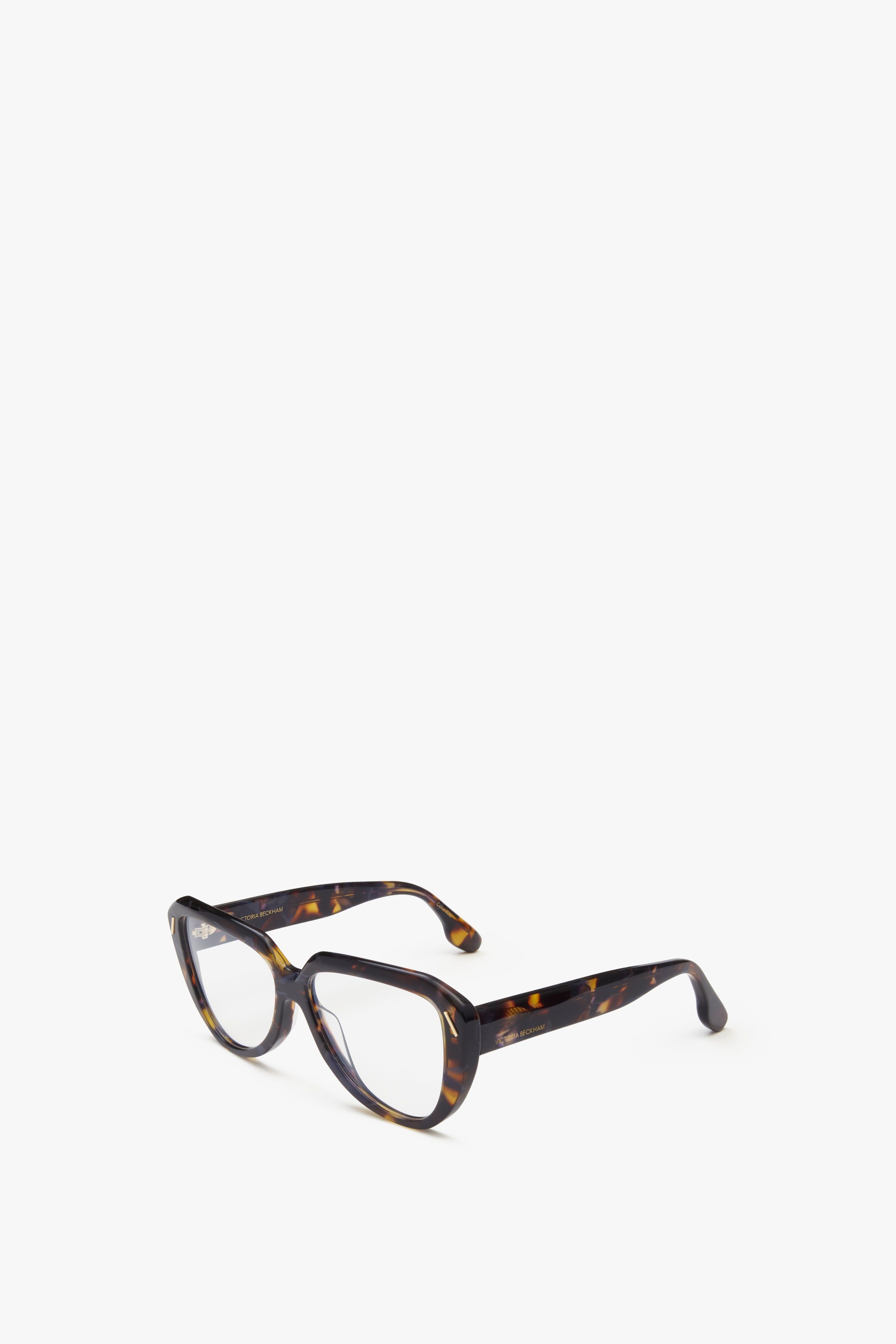 Sculptural Optical Glasses in Havana-Blue sold by Victoria Beckham product image thumbnail 3