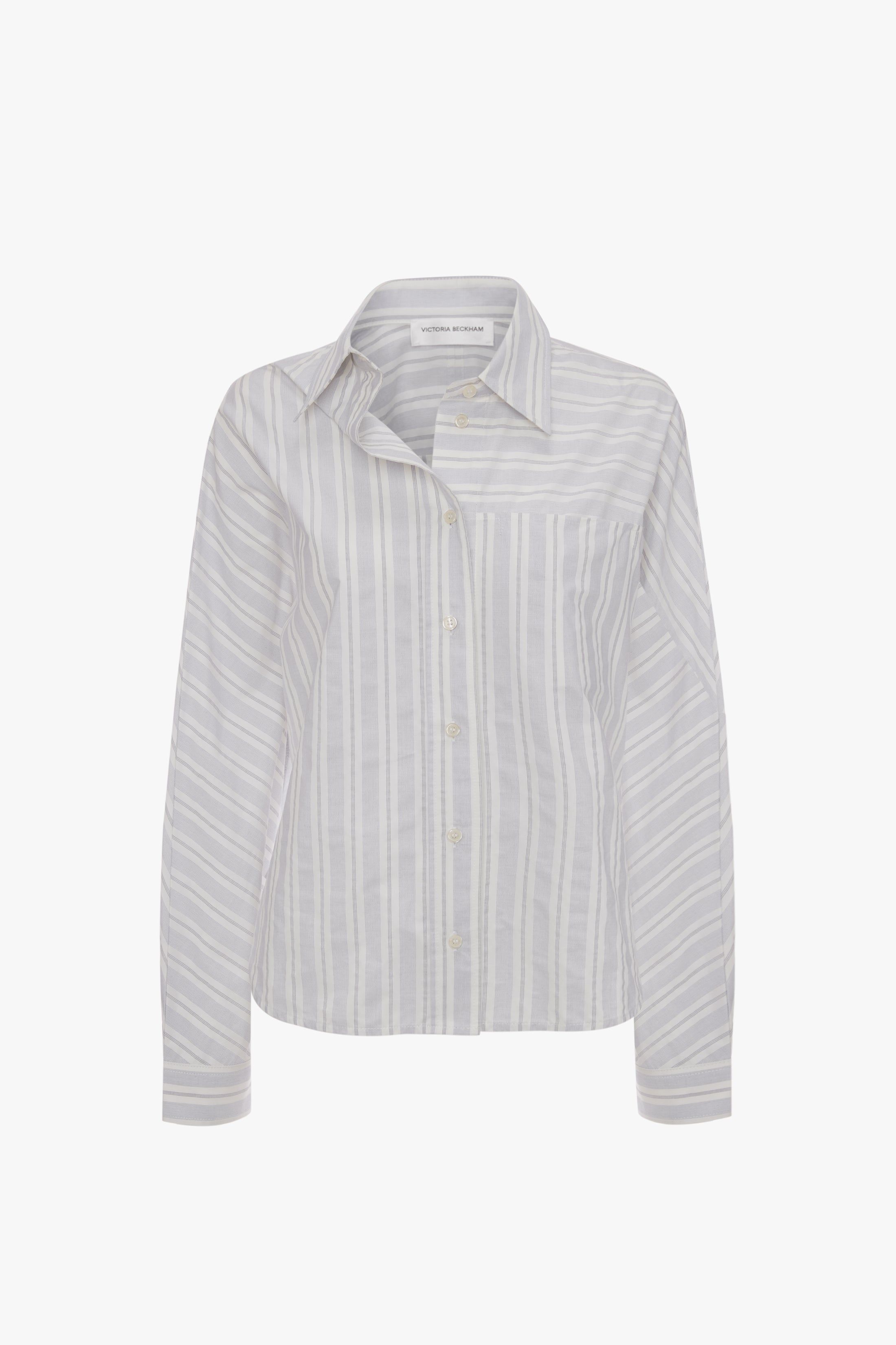 Batwing Shirt in Off-White Navy sold by Victoria Beckham product image thumbnail 6