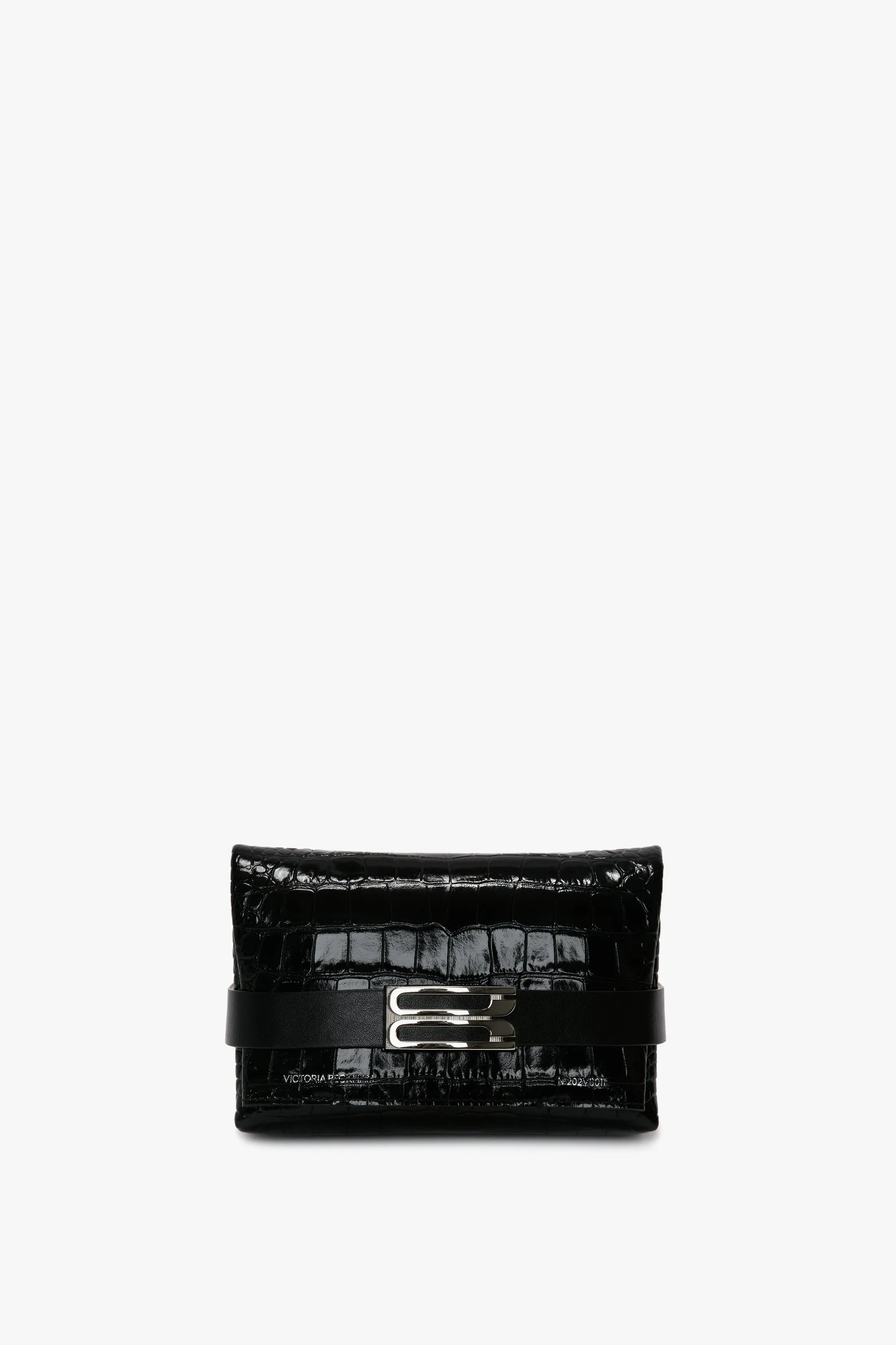 Mini B Pouch Bag In Croc Embossed Black Leather sold by Victoria Beckham product image thumbnail 2