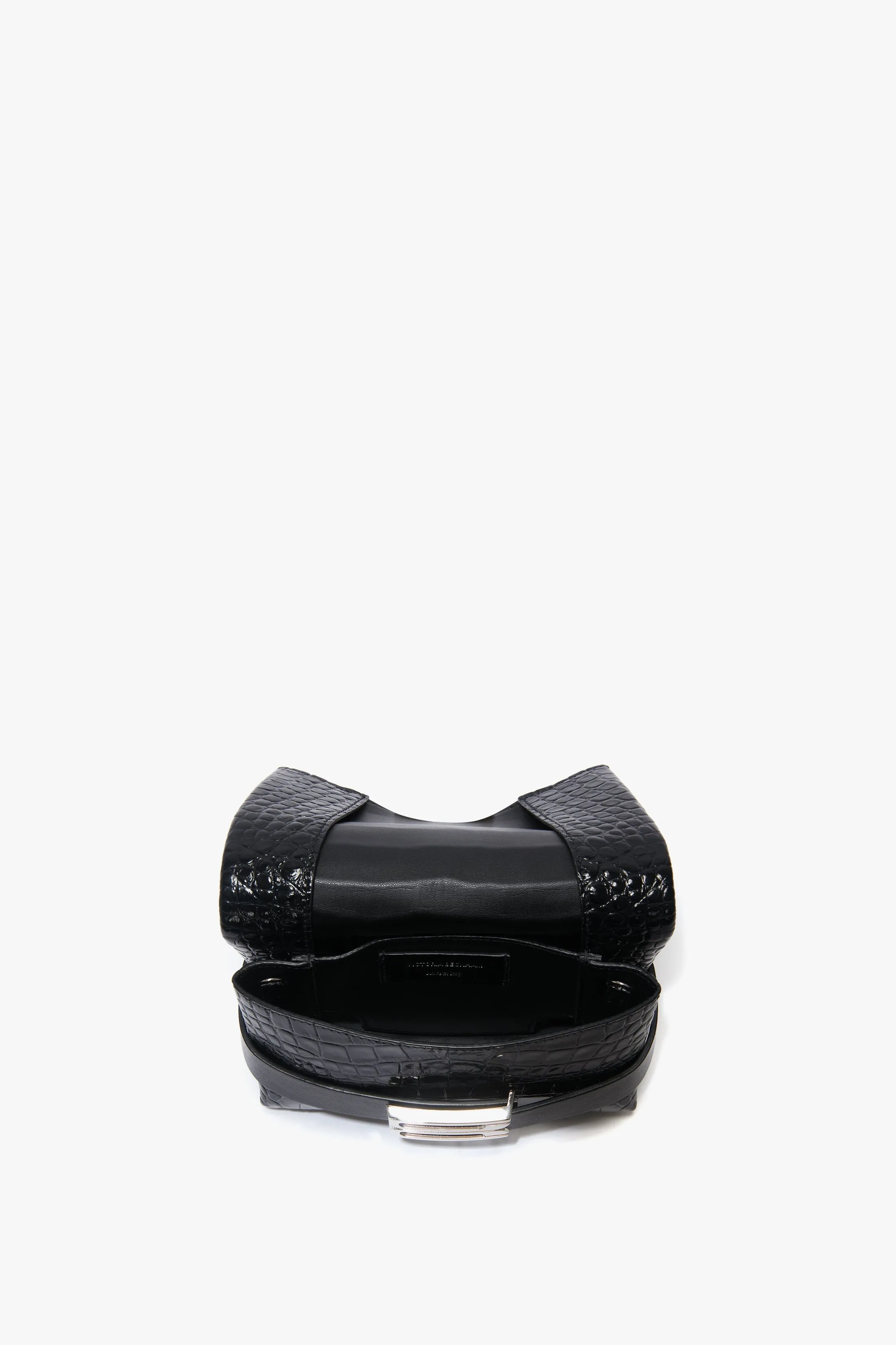 Mini B Pouch Bag In Croc Embossed Black Leather sold by Victoria Beckham product image thumbnail 4