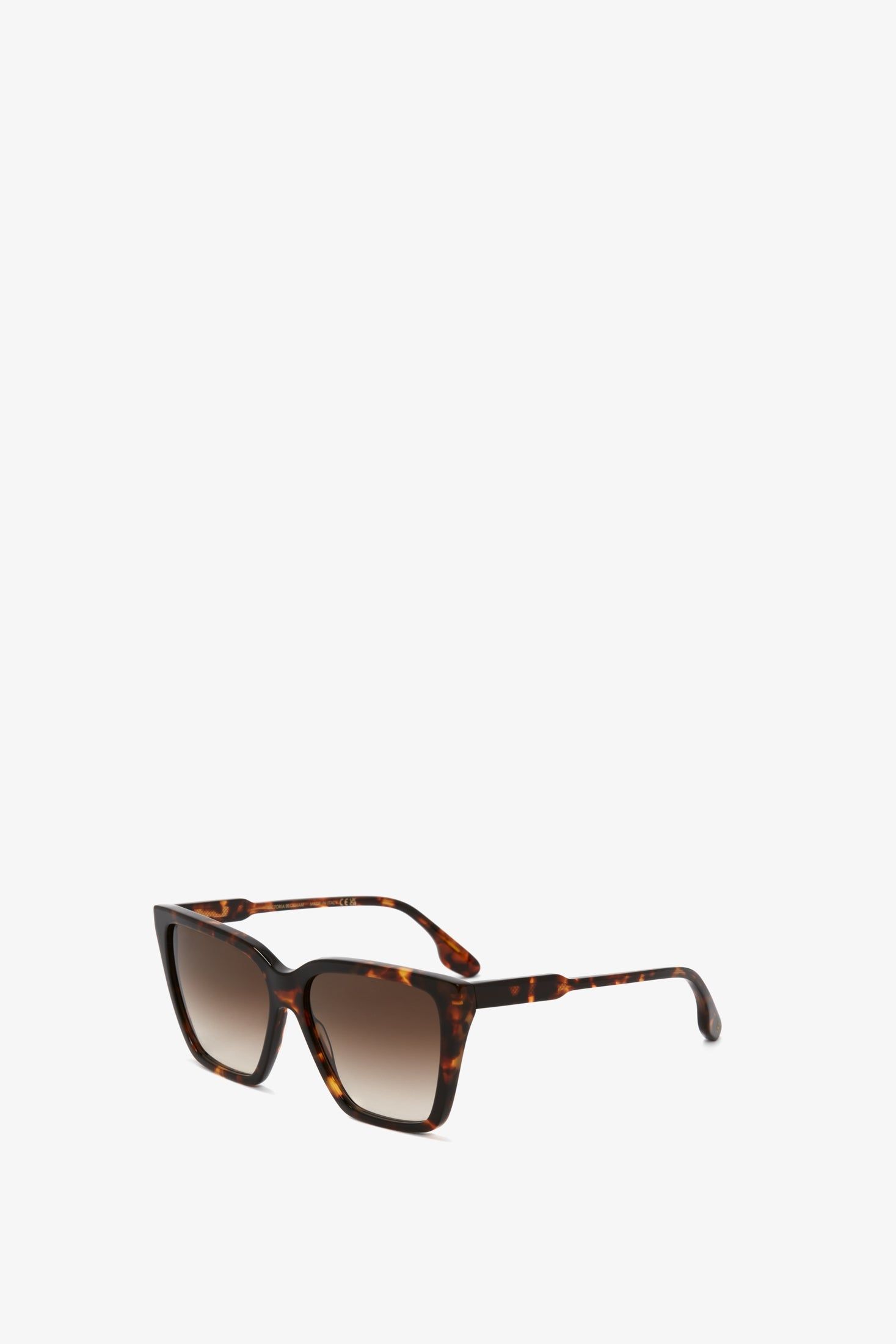 Soft Square Frame Sunglasses In Dark Havana sold by Victoria Beckham product image thumbnail 2