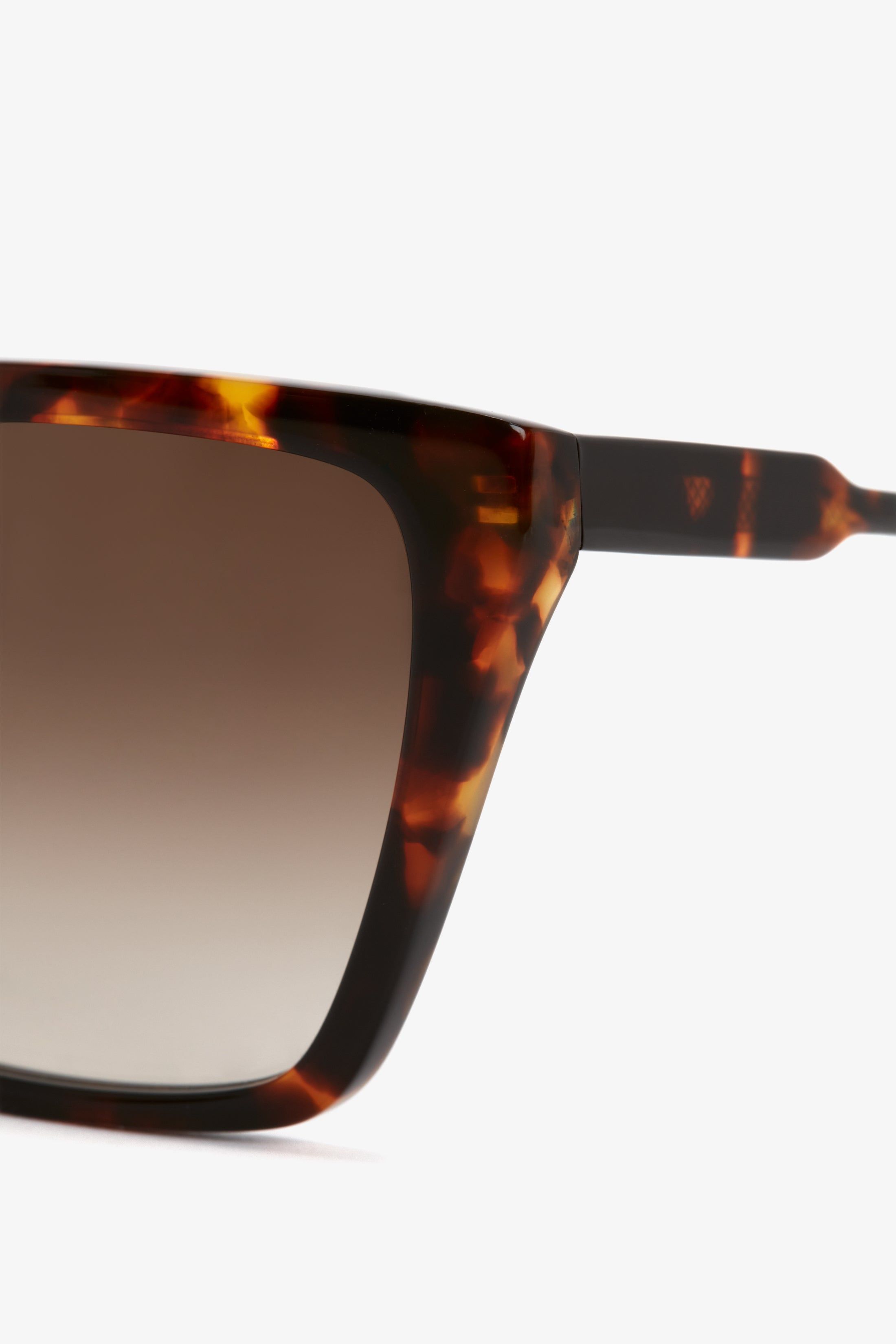 Soft Square Frame Sunglasses In Dark Havana sold by Victoria Beckham product image thumbnail 4