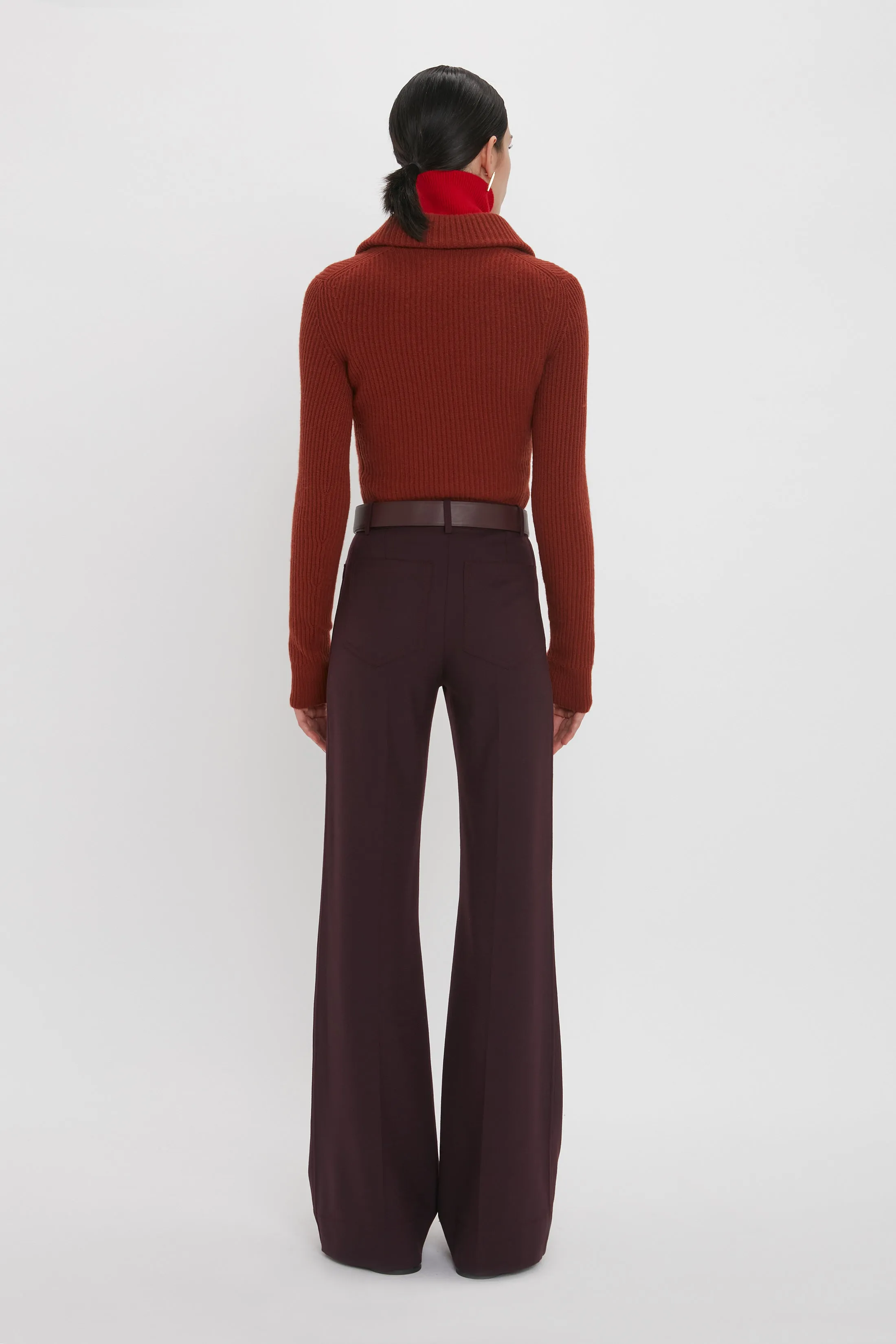 Alina Trouser In Deep Mahogany sold by Victoria Beckham product image thumbnail 3