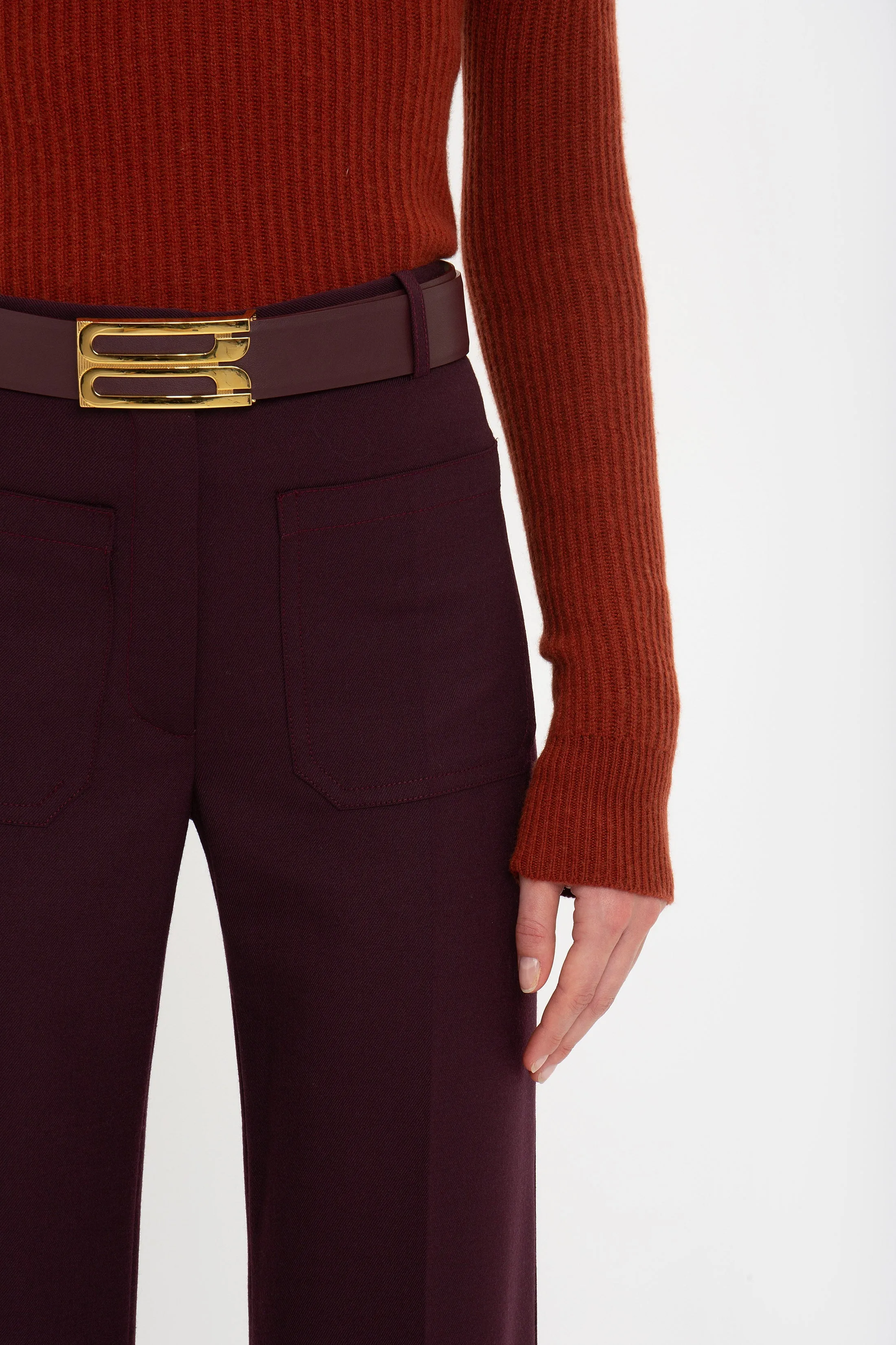 Alina Trouser In Deep Mahogany sold by Victoria Beckham product image thumbnail 4