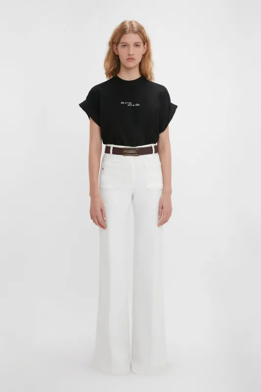 Do As I Say, Not As I Do' Slogan T-Shirt In Black sold by Victoria Beckham