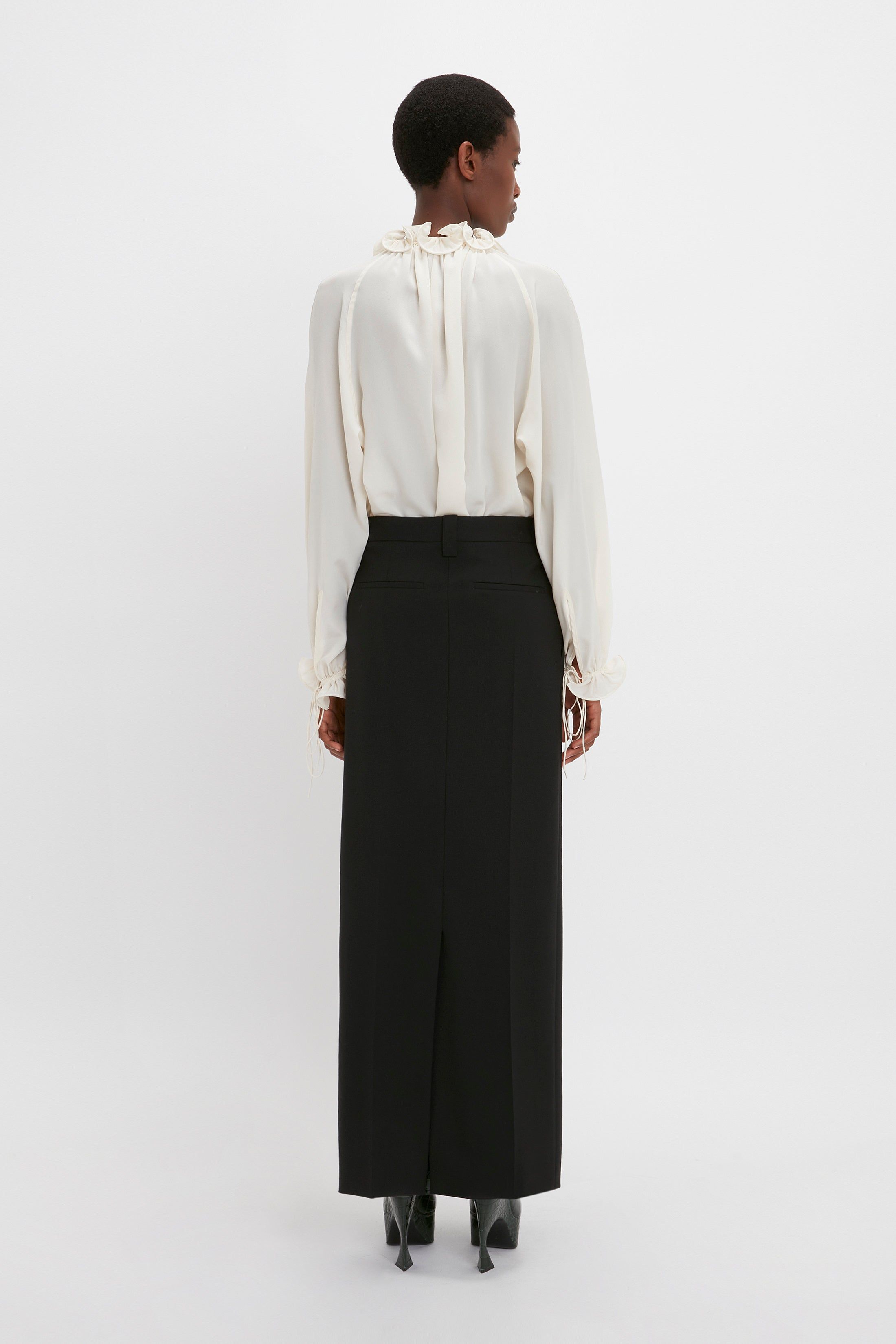 Ruched Detail Blouse In Vanilla sold by Victoria Beckham product image thumbnail 4