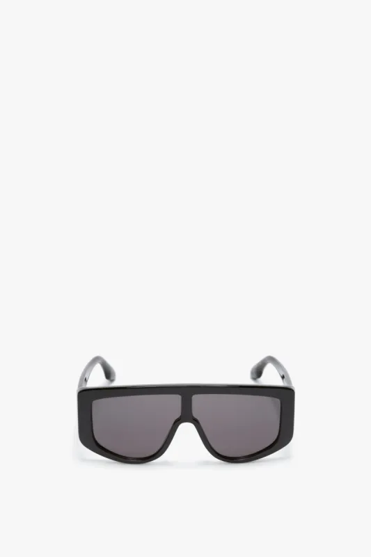 Acetate Visor Sunglasses In Black sold by Victoria Beckham