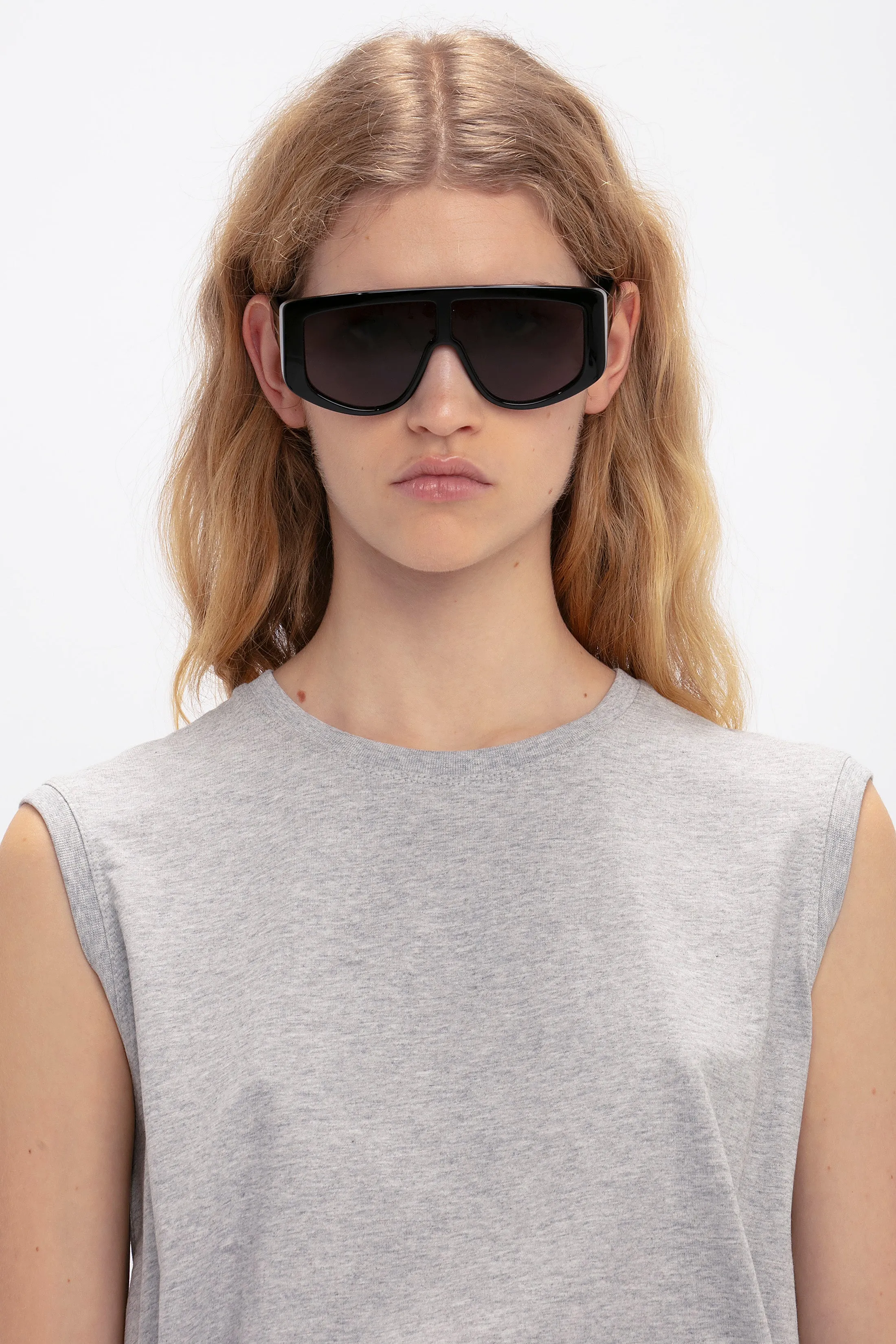 Acetate Visor Sunglasses In Black sold by Victoria Beckham product image thumbnail 3