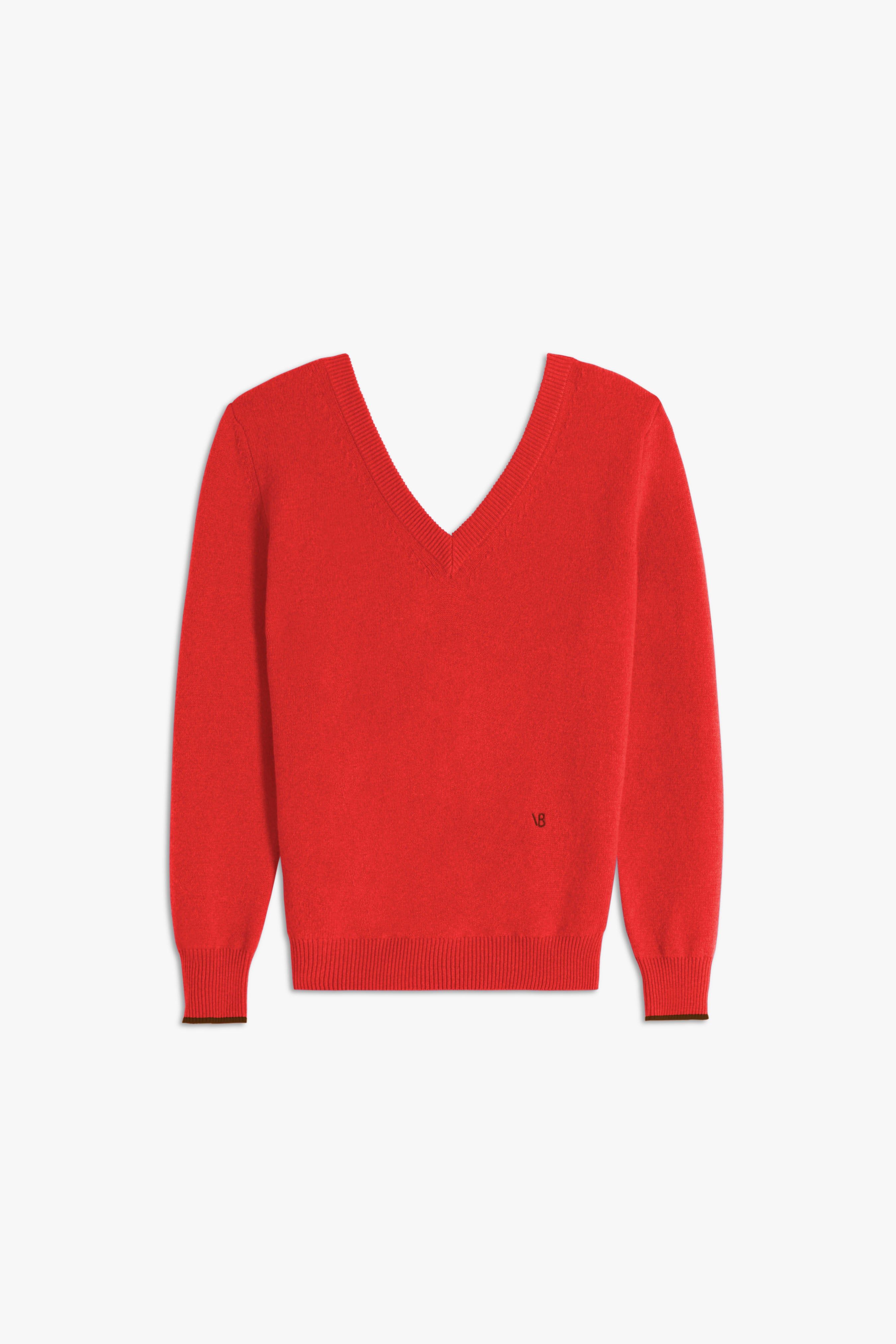 Double V-Neck Jumper in Red sold by Victoria Beckham product image thumbnail 5