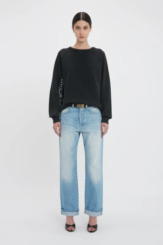 Branded Sweatshirt In Black sold by Victoria Beckham