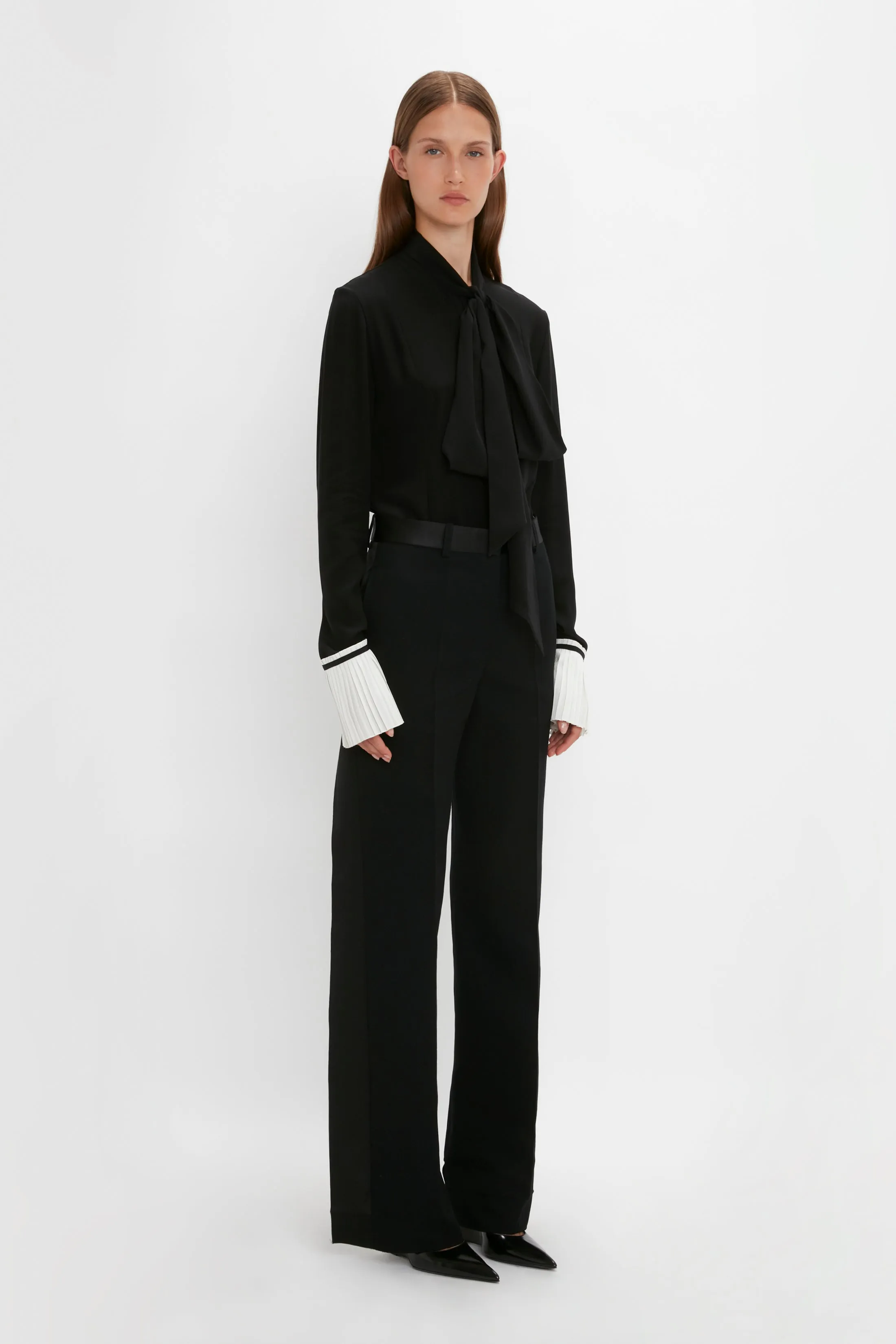 Pleat Cuff Blouse In Black sold by Victoria Beckham product image thumbnail 2