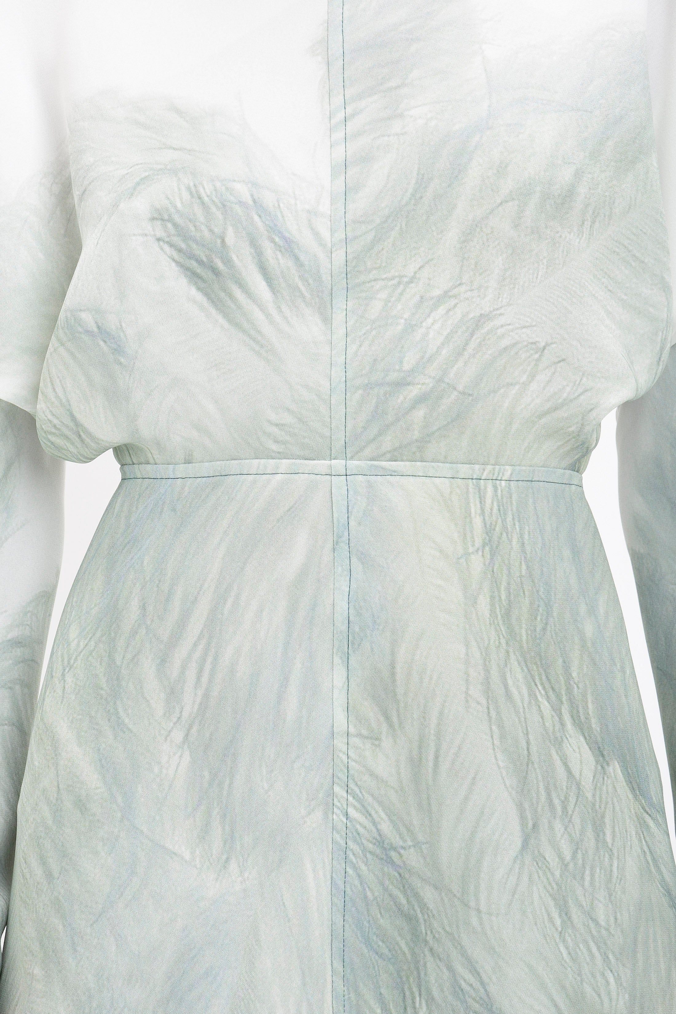 Dolman Midi Dress In White Digital Feather Print sold by Victoria Beckham product image thumbnail 5