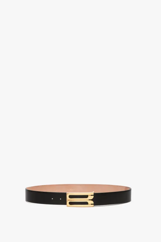 Jumbo Dorian Belt In Black Leather sold by Victoria Beckham