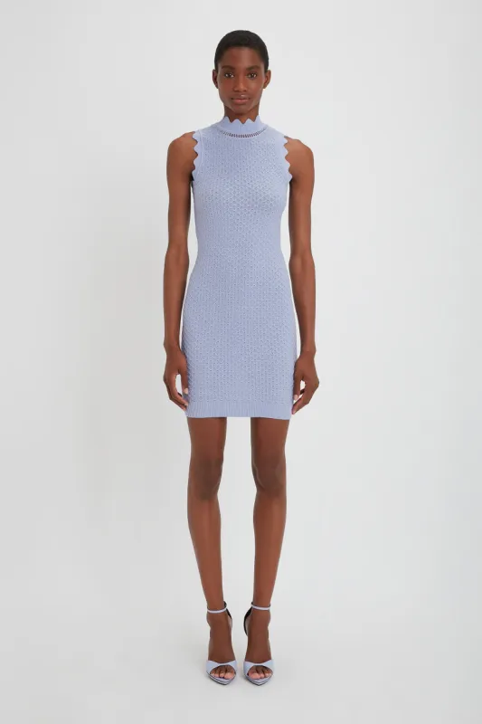Crochet Knit Mini Dress In Lilac sold by Victoria Beckham
