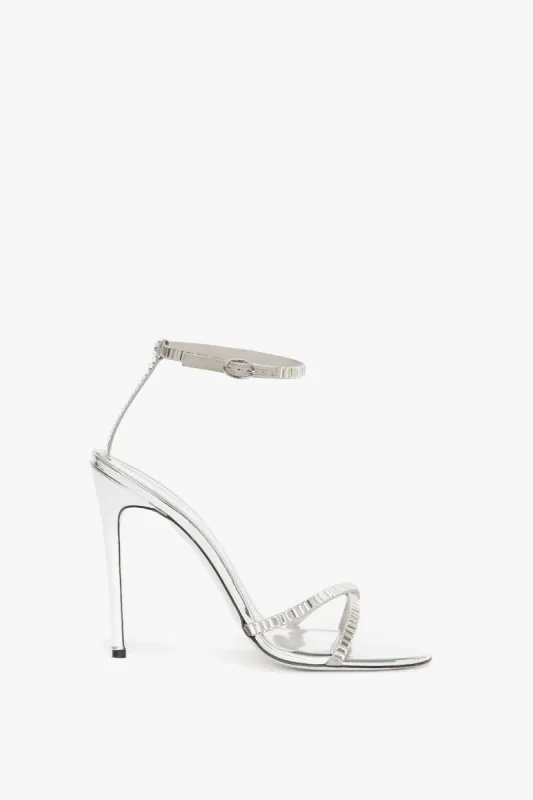 Rhinestone Sandals In Silver sold by Victoria Beckham