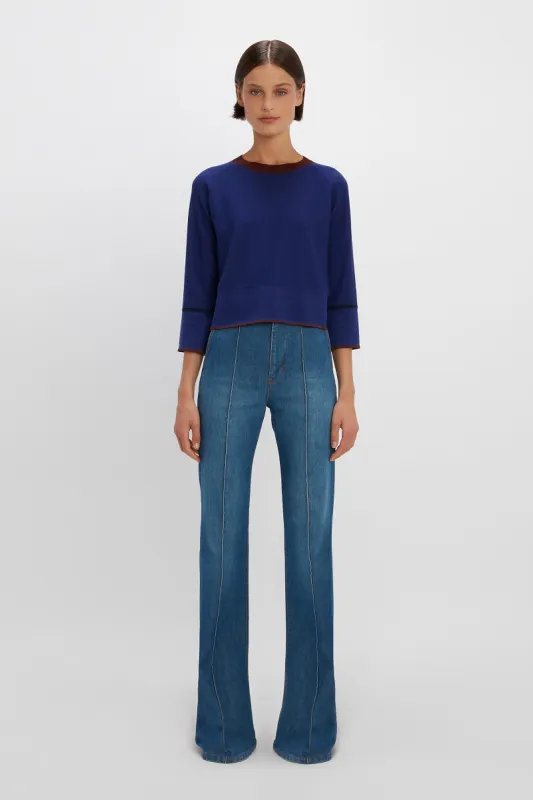 Raglan Sleeve Jumper In Electric Purple sold by Victoria Beckham