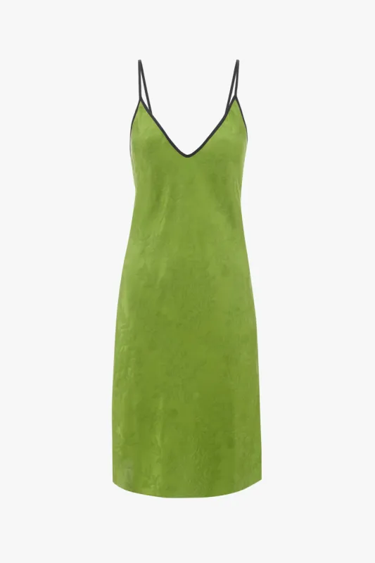 Pyjama Slip Dress In Olive sold by Victoria Beckham