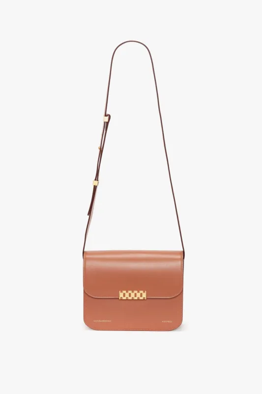 Chain Shoulder Bag In Tan Leather sold by Victoria Beckham