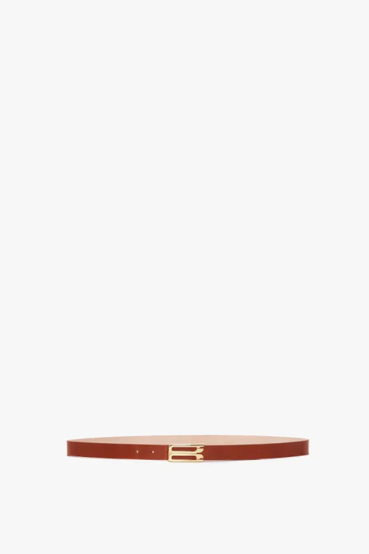 Frame Belt In Tan Leather sold by Victoria Beckham