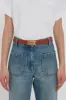 Frame Belt In Tan Leather sold by Victoria Beckham