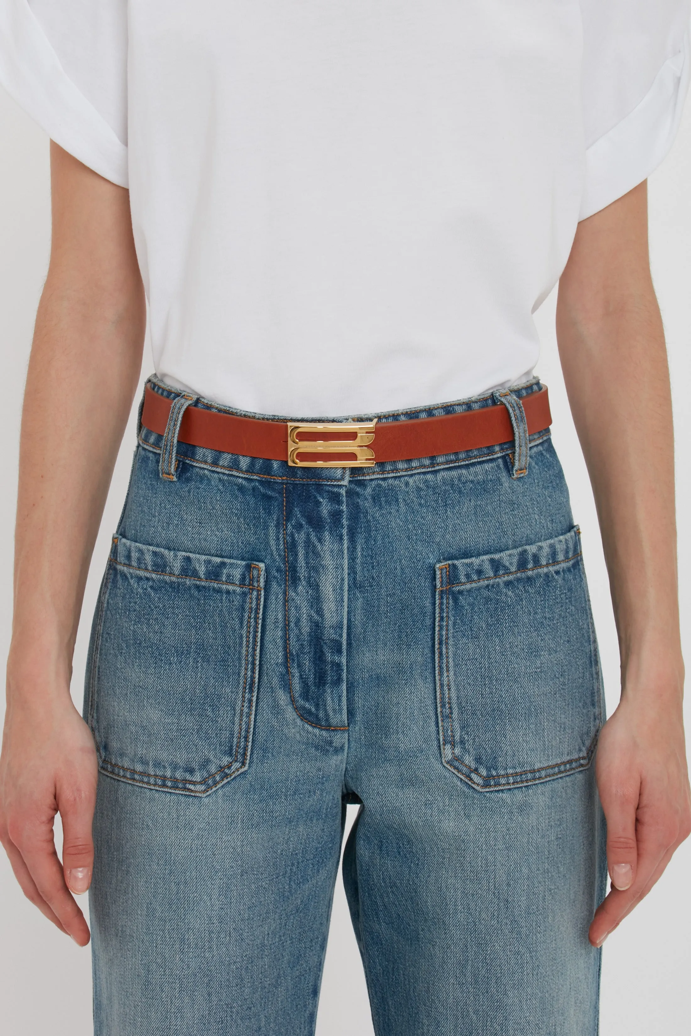 Dorian Belt In Tan Leather sold by Victoria Beckham product image thumbnail 5