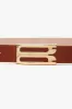 Frame Belt In Tan Leather sold by Victoria Beckham