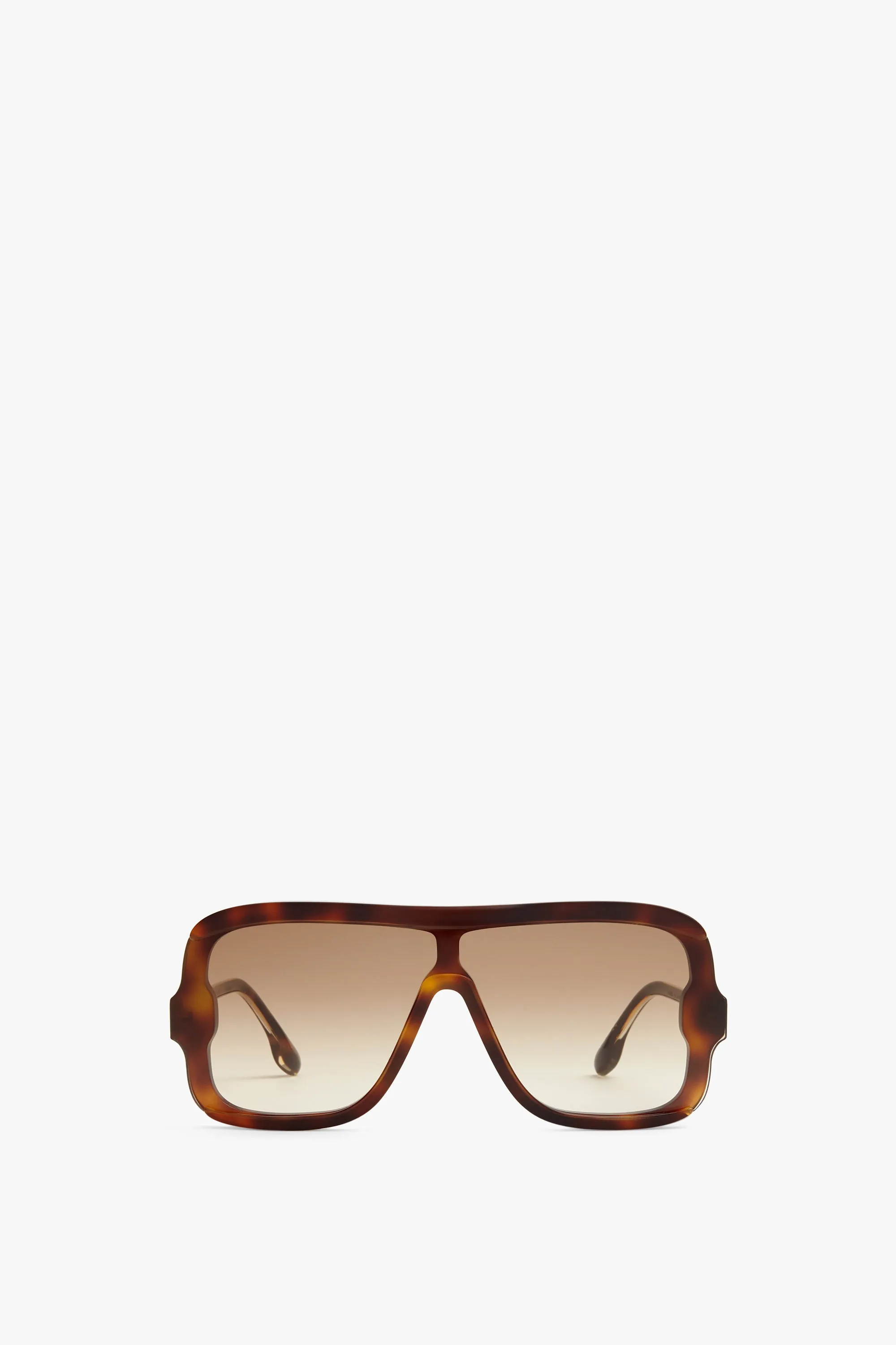 Layered Mask Sunglasses In Tortoise-Brown sold by Victoria Beckham