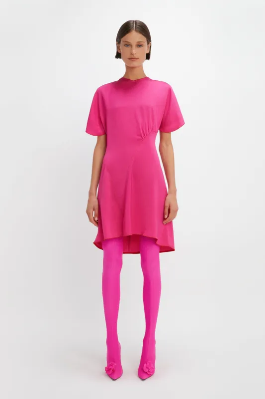 Cap Sleeve Mini Dress In Fuchsia sold by Victoria Beckham