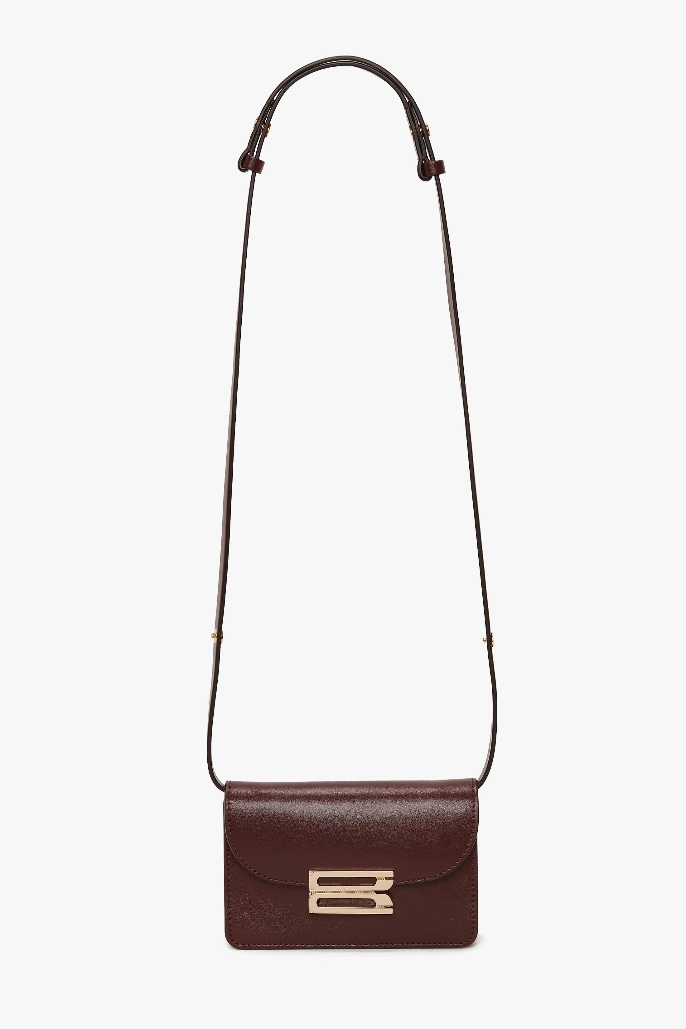 Nano Dorian Bag In Burgundy Smooth Leather sold by Victoria Beckham