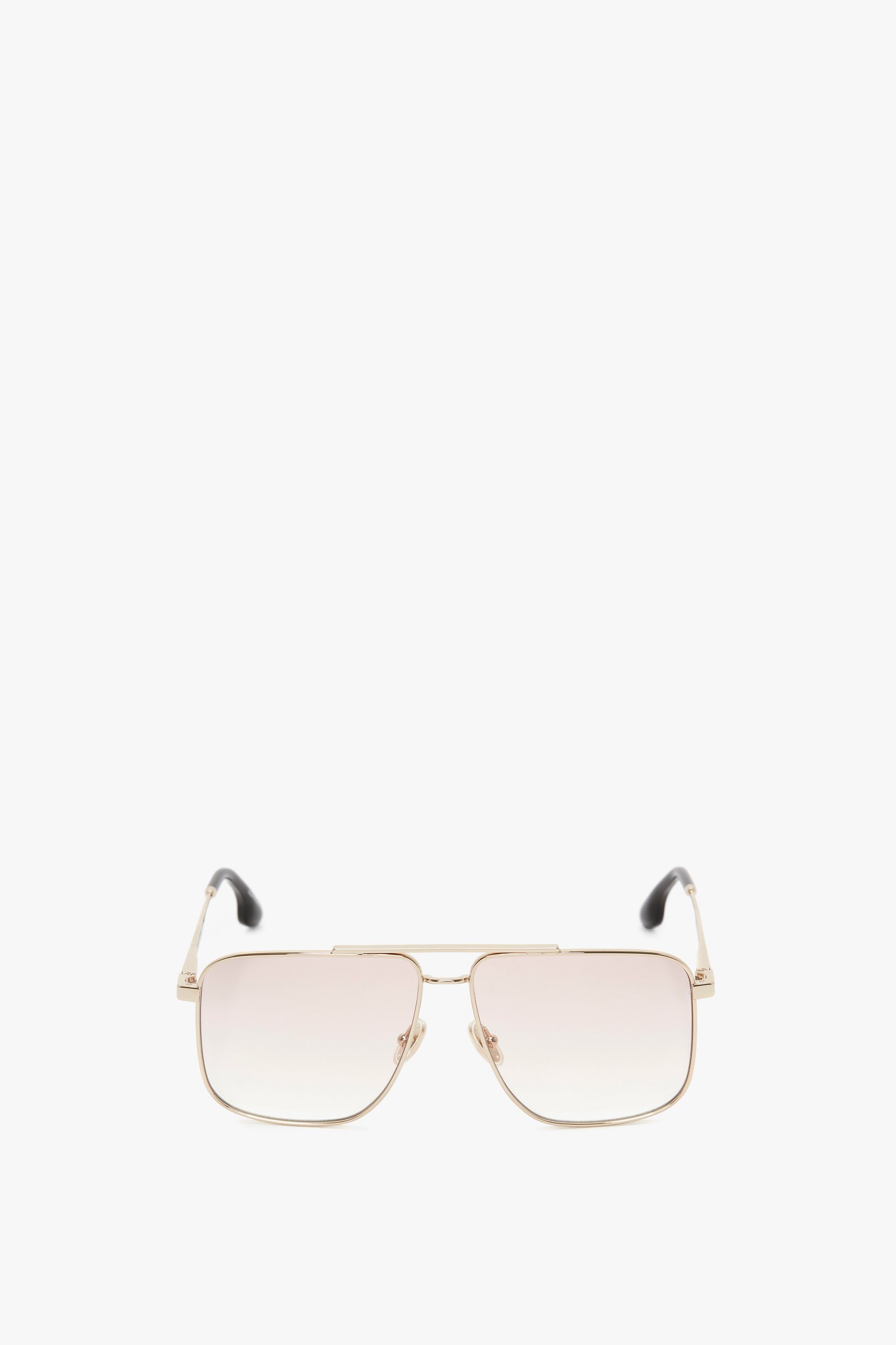 Double Bridge V-Line Navigator In Gold-Blush sold by Victoria Beckham