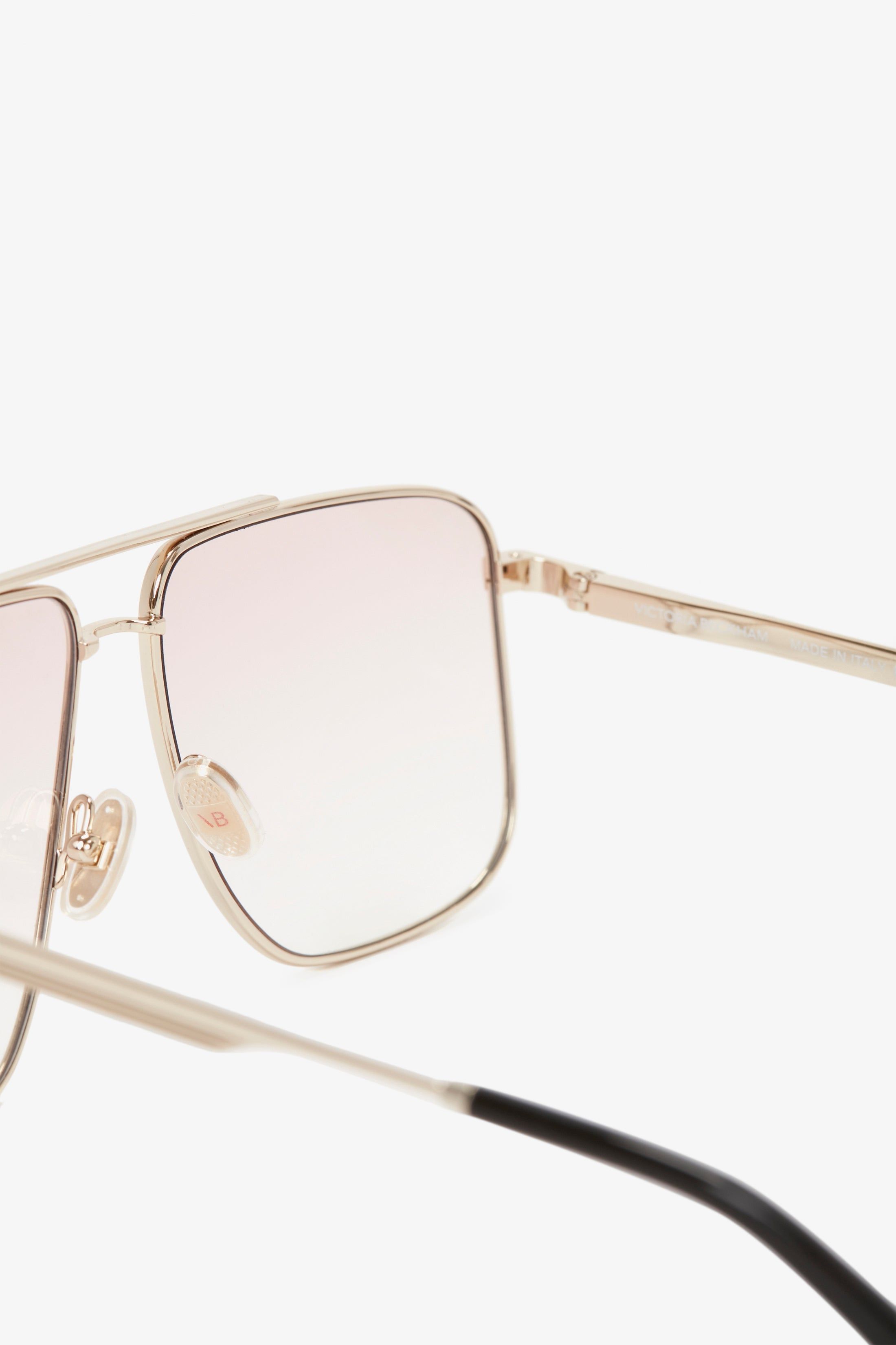 Double Bridge V-Line Navigator In Gold-Blush sold by Victoria Beckham product image thumbnail 3