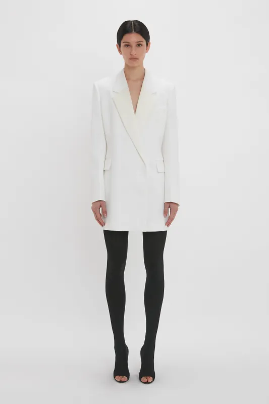Fold Shoulder Detail Dress In Ivory sold by Victoria Beckham