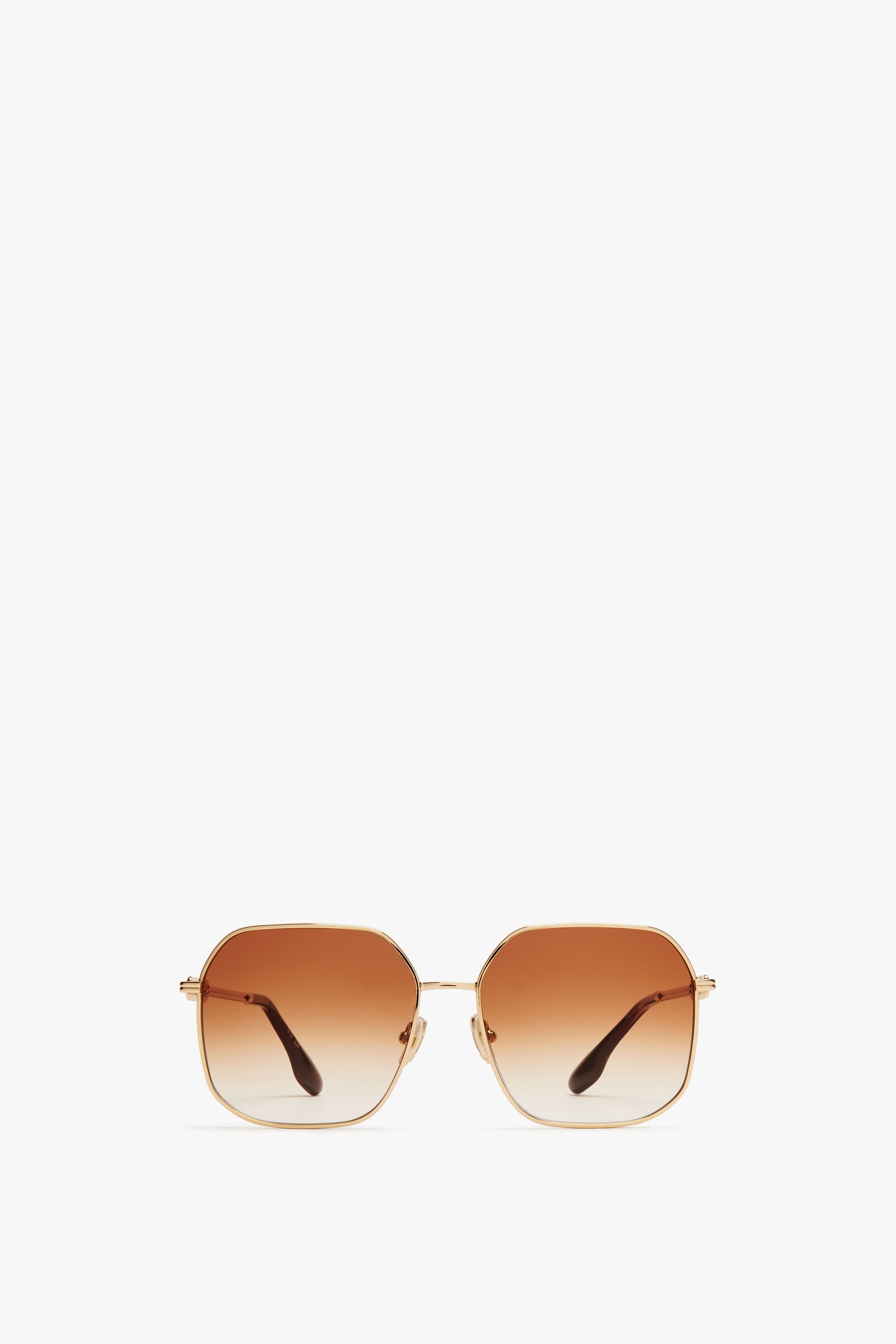 Chain Frame Sunglasses In Gold-Honey sold by Victoria Beckham