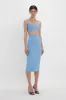 Strap Bandeau Top In Marina sold by Victoria Beckham