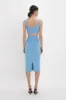 Strap Bandeau Top In Marina sold by Victoria Beckham