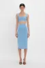Strap Bandeau Top In Marina sold by Victoria Beckham