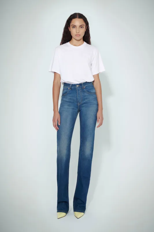 Julia High Waisted Straight Leg Jean in Haze Wash sold by Victoria Beckham