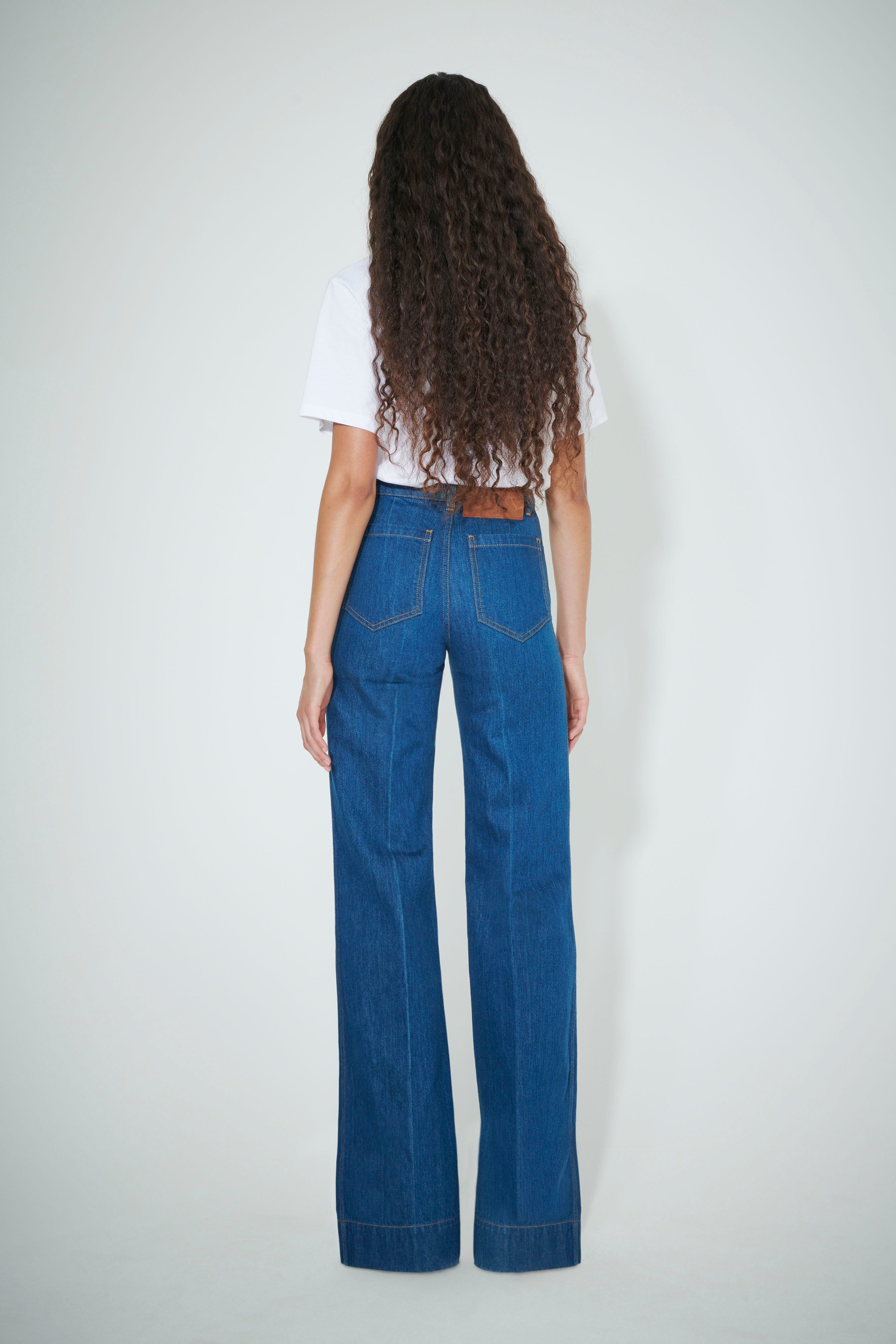 Alina High Waisted Jean In Dark Blue Wash sold by Victoria Beckham product image thumbnail 5