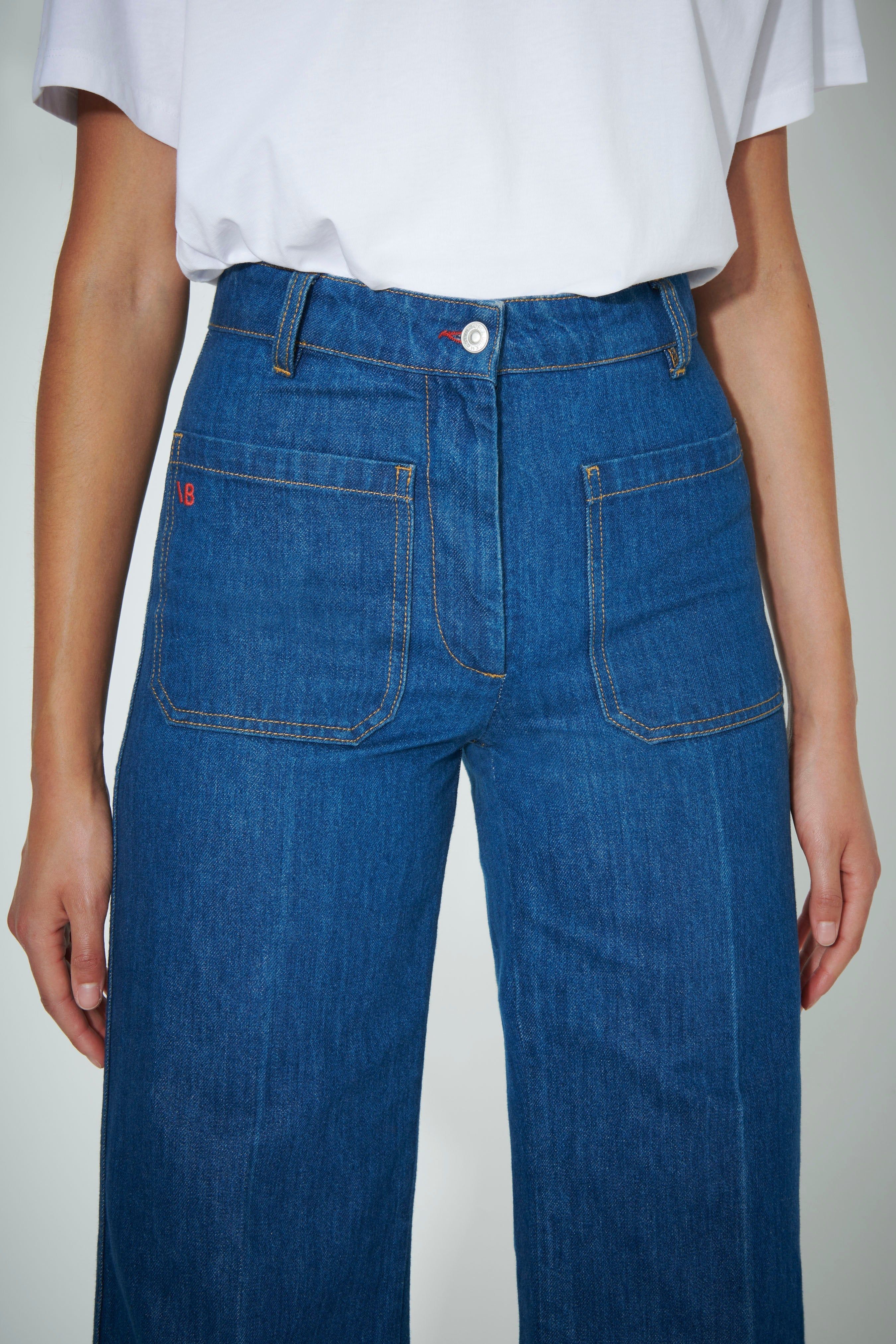 Alina High Waisted Jean In Dark Blue Wash sold by Victoria Beckham product image thumbnail 3